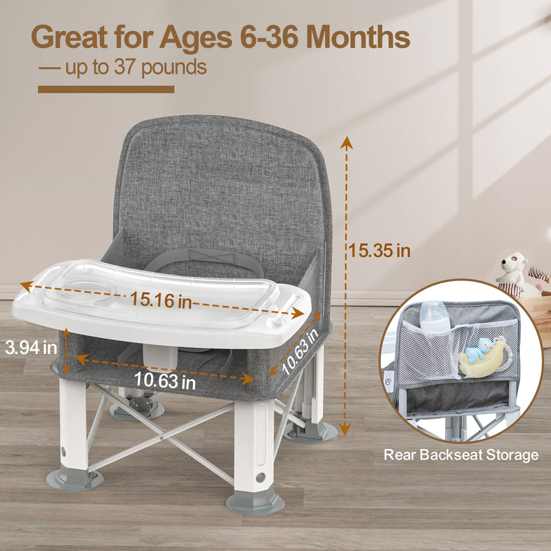 BabyBond Portable High Chair With Tray for Travel